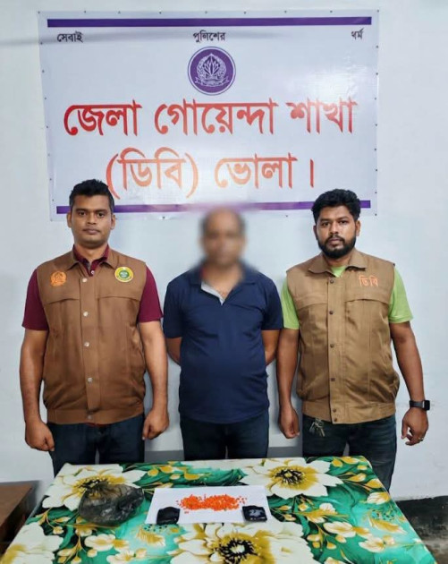 ভোলার ডিবি পুলিশের অভিযানে ৪২৪  পিচ ইয়াবা ট্যাবলেটসহ আটক -১